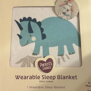 Parent's Choice Blue Dinosaur Wearable Sleep Blanket